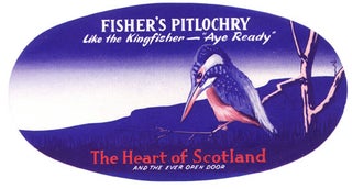 Item #01-0107 Baggage label for Fisher’s Pitlochry. Fisher’s Pitlochry