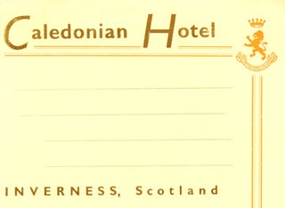 Item #01-0109 Baggage label for Caledonian Hotel. Caledonian Hotel