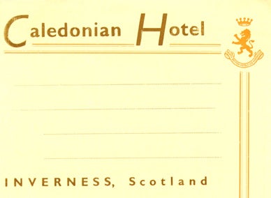 Item #01-0109 Baggage label for Caledonian Hotel. Caledonian Hotel.