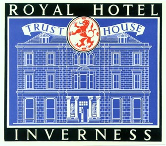 Item #01-0110 Baggage label for Royal Hotel. Royal Hotel.