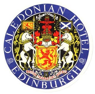 Item #01-0113 Baggage label for Caledonian Hotel. Caledonian Hotel