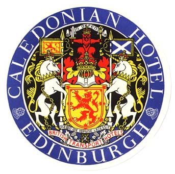 Item #01-0113 Baggage label for Caledonian Hotel. Caledonian Hotel.