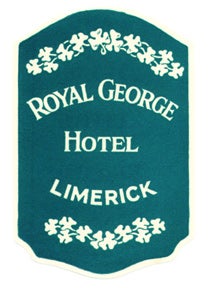 Item #01-0121 Baggage label for Royal George Hotel. Royal George Hotel