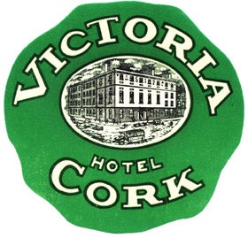 Item #01-0124 Baggage label for Victoria Hotel. Victoria Hotel.