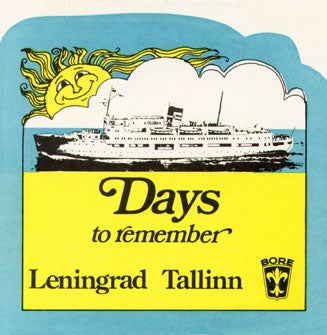 Item #01-0142 Baggage label for the Leningrand Tallinn. Leningrand Tallinn.