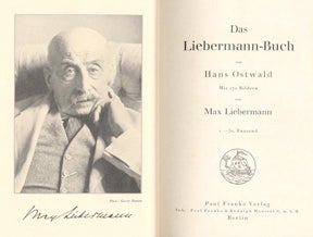 Item #01-0303 Das Liebermann-Buch. Hans Ostwald