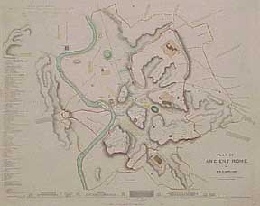 Item #01-0319 Plan of Ancient Rome Map. Willene B. Clark