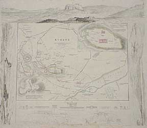 Item #01-0322 Plan of [Ancient] Athens Map. Willene B. Clark