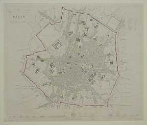 Item #01-0326 Milano. Milan Map. Willene B. Clark