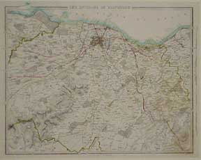 Item #01-0329 The Environs of Edinburgh [map]. B. R. Davies, engraver