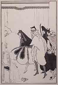 Item #01-0343 Death of Pierrot. Letterpress drawing for The Savoy. Aubrey Beardsley