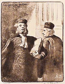Item #01-0377 Les Gens de justice. Les deux avocats = [Two Lawyers]. Honoré Daumier