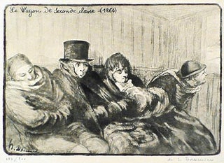 Item #01-0391 Le Wagon de seconde classe. Honoré Daumier