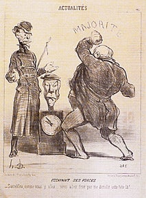 Item #01-0400 Essayant ses forces. Honoré Daumier
