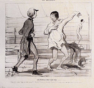 Item #01-0403 Les Baigneurs = [The Bathers]. Honoré Daumier