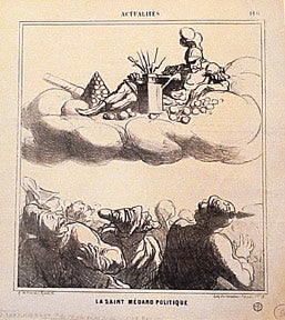 Item #01-0409 La Saint Médard politique. Honoré Daumier