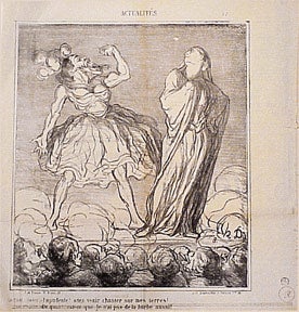 Item #01-0419 La Femme à barbe = [Bearded Lady]. Honoré Daumier