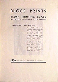 Morgan, Barbara, instructor - Block Prints: Block Printing Class, University of California at Los Angeles