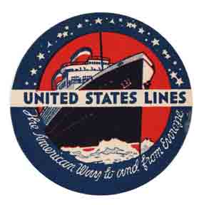 Item #01-0600 United States Lines. United States Lines, New York