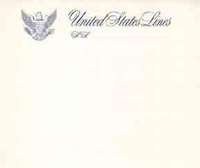 Item #01-0603 United States Lines. United States Lines, New York