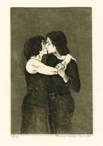 Item #01-0702 Standing Couple, Embracing. Raphael Soyer