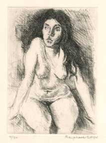 Item #01-0704 Seated Nude. Raphael Soyer.