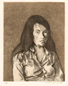 Item #01-0705 Portrait of a Young Woman. Raphael Soyer