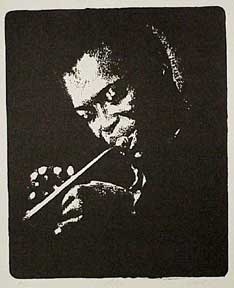 Item #01-0719 Portrait of Miles Davis. Odell