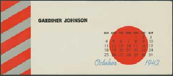 Item #01-0824 Calendar for 1941. Set of Art Deco blotters. Gardiner Johnson.