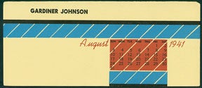 Item #01-0826 Calendar for 1942. Set of Art Deco blotters. Gardiner Johnson