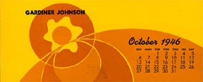 Item #01-0832 Calendar for 1946. Set of Art Deco blotters. Gardiner Johnson