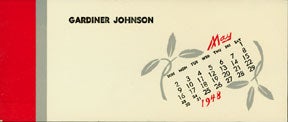 Item #01-0834 Calendar for 1948. Set of Art Deco blotters. Gardiner Johnson