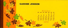Item #01-0835 Calendar for 1959. Set of Art Deco blotters. Gardiner Johnson