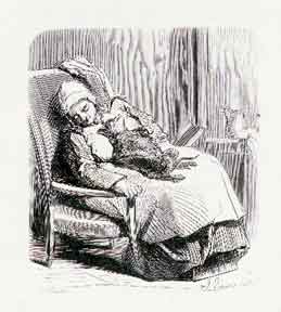 Damourette and Gerard - Woman and Cat, Sleeping in a Chair