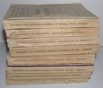 University of California, Berkeley - University of California Bulletin. General Catalogue. 1939-1948