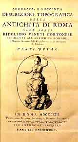 Item #02-0032 Accurata, e Succinta Descrizione Topografica delle Antichità di Roma. Edizione...
