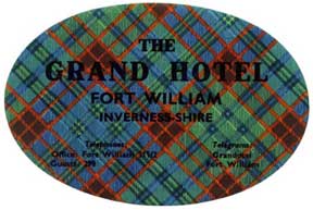 Item #02-0268 Baggage label for Grand Hotel. Grand Hotel