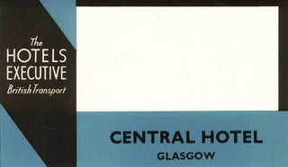 Item #02-0269 Baggage label for Central Hotel. Central Hotel