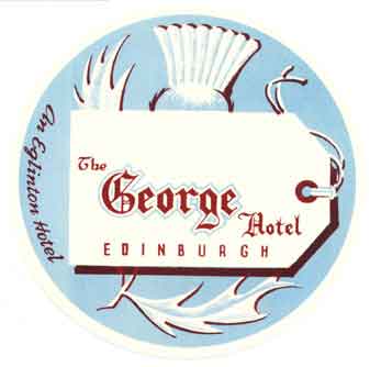 Item #02-0270 Baggage label for George Hotel. George Hotel.