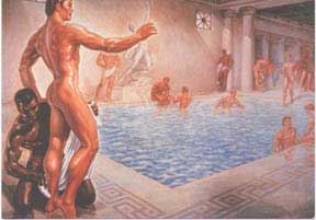 Item #02-0337 Baths of Ancient Rome. George Quaintance