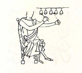 Item #02-0465 Man Striking Chime-Bells, from the Hallelujah Miniatures No. 2 Suite without...