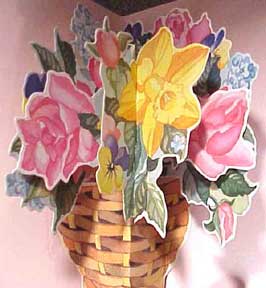 Item #02-0489 Flower Basket. Happy Birthday. Shirley Chapman