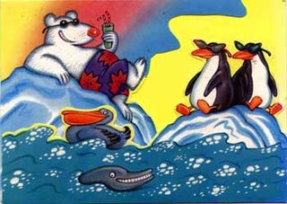 Item #02-0492 Penguins and Polar Bear. Nancy Speir