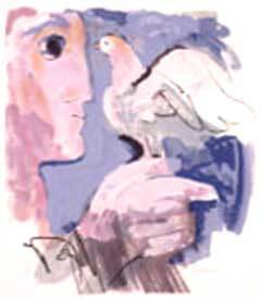 Item #02-0583 Noah and the Dove. Abraham Rattner