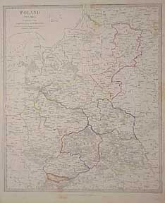 Item #02-0904 Poland Polska Map. J. Walker, C