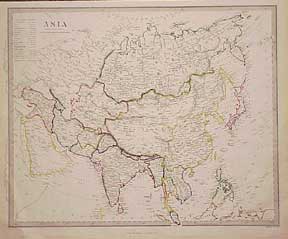 Item #02-0981 Asia Map. J. Walker, C
