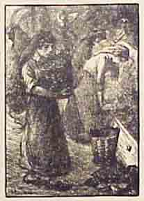 Item #02-1110 Le Marchand de Gaufres. (Women purchasing gaufres). Théophile-Alexandre...