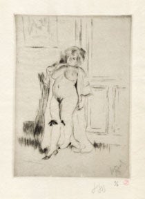 Item #02-1183 Pocharde. (Nude prostitute in a provocative pose). Louis Legrand
