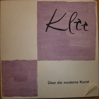 Item #03-0044 über die moderne Kunst. Paul Klee