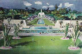 Item #03-0070 Design for a Monumental Garden, Los Angeles, California. Millard Sheets